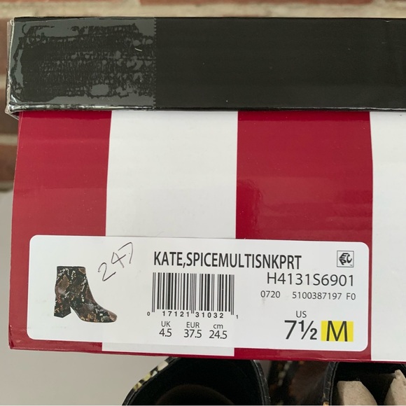 Circus by Sam Edelman Womens Kate Snake Print Ankle Boots Shoes US 7.5 M NEW - Picture 7 of 8
